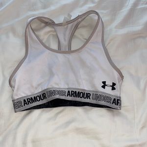 white under armor sports bra